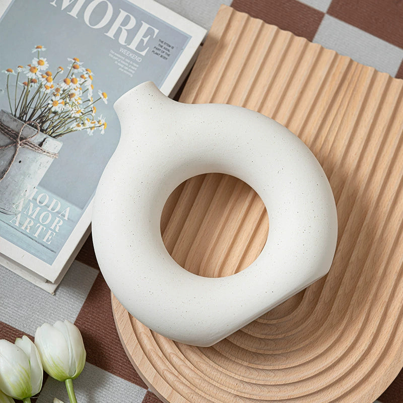 Modern Nordic Circle Ceramic Vase