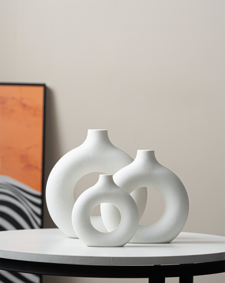 Modern Nordic Circle Ceramic Vase