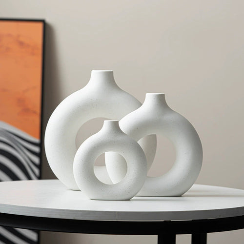 Modern Nordic Circle Ceramic Vase