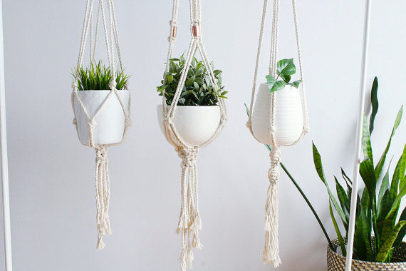 Handmade Macrame Plant Hanger, Hanging Planter, Indoor,